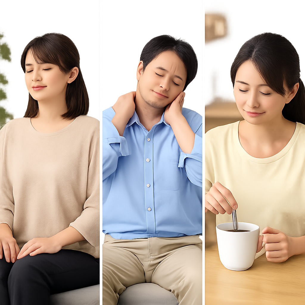 仕事や家事の合間にできる簡単なメンタルトレーニングの例